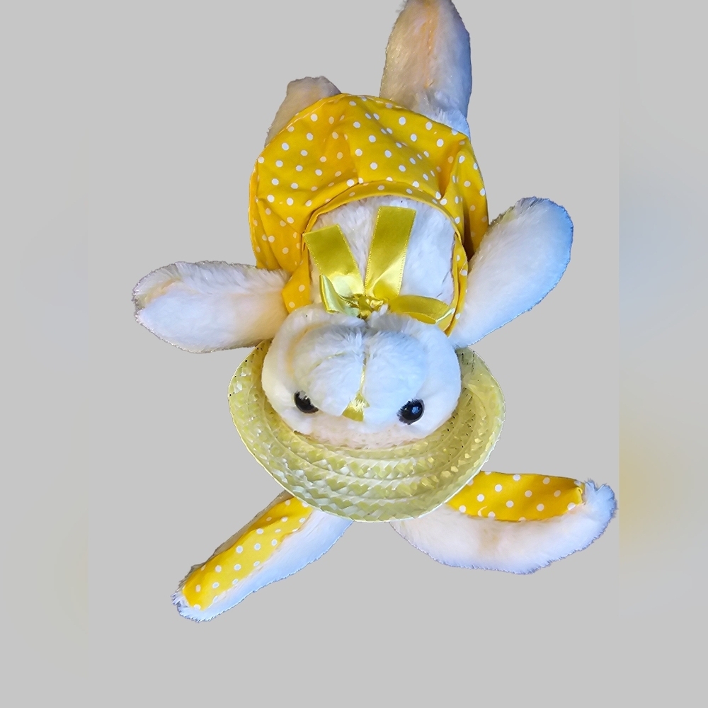Adorable Yellow Polka Dot Bunny Plush Toy - Picture 11 of 16